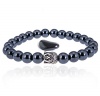 Buddha Bracelet - Men Women Genuine Black Hematite Beads - Premium Quality - Gift Worry Stone
