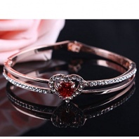 LadyHouse Rose gold South Korean Hearts Lady Bracelet Zircon Wedding Jewelry