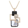 Dating.day2 Geometry Shape Necklace for Women (black,brown,white)