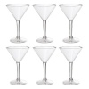 Prodyne Forever Clear Polycarbonate 8 Ounce Martini Glass, Set of 6
