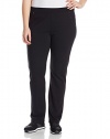Calvin Klein Performance Women's Plus-Size Bootleg Pant, Black, 1X