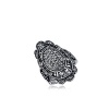 Luxury Vintage Simulated Flower-shape Oiling Cubic zirconia Crystal Statement Rings for Women