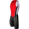 Astek Mens White Black Red Premium Triathlon Singlet Skin Tri Cycling Suit Clothing