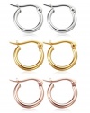 Jstyle Jewelry Stainless Steel Hoop Earrings for Women Huggie Hypoallergenic 3 Pairs a Set 10MM-50MM