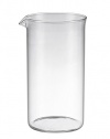 Bruntmor Universal Replacement beaker Spare Heat & Shock resistant Borosilicate Glass Carafe for French Press Coffee Maker, 8-cup, 34-ounce (Fits most Bodum's and all other 8 cup French Press that has a drip spout)