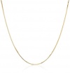 Gold Chain - 14k Gold Dipped 1mm Box Chain Necklace - Mens - Womens - Dainty - Timeless - Add your own pendant (16 inches)