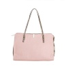 Tutilo Womens Handbags Veritas Square Top Handle Tote Laptop Tablet Bag Blush Pink