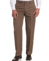 Kenneth Cole REACTION Men's Micro Manage Modern Flat Front Dress Pant,Pecan,31x30