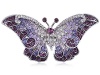 Empress Monarch Winged Butterfly Swarovski Crystal Rhinestones Brooch Pin - Purple, Green or Grey!
