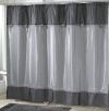 Avanti Linens 11166HGTE Braided Medallion Shower Curtain, Medium, Granite