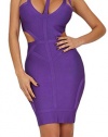 IF FEEL Women's Sexy Strap V Neck Bandage Cocktail Bodycon Club Party Dress