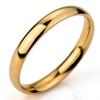 Epinki,Fashion Jewelry Men Women's Wide 3mm Stainless Steel Rings Band Gold Classic Wedding Polished