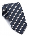 Boss Hugo Boss Diagonal Stripe Italian Silk Tie, Deep Blue 3 (7.5 CM)