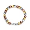 iCAREu Silver Plated Multicolor Fashion Bead Bracelet for Women, Girls, 8