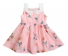Aikobaby Girls' Dress Floral Printed Cute Summer Sleeveless Party Pink Sundresses (4-5Y, Pink)