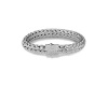 John Hardy WOMEN's Classic Chain Silver Diamond Pave Large Bracelet (0.62ct), Size M