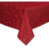 Lenox Holly Damask Tablecloth, 60 by 120-Inch Oblong/Rectangle, Red