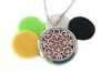 Flower Of Life Diffuser Necklace Pendant Aromatherapy Jewelry Surgical Stainless Steel Locket 24 Inch Adjustable Chain 5 Colorful Reusable Washable Pads Gift Set