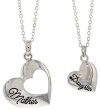 Mother Daughter Jewelry Silver-Tone Heart Pendant 2-piece Necklace Set Mother Daughter Bond Forever Jewelry Box Mother Daughter Necklace Set Mother's Day Gifts for Mom and Daughter from Dad