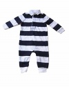 Polo Ralph Lauren Striped Infant Coverall (9 Months, Navy/White Stripe)