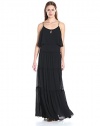 Ella moss Women's Nete Tiered Maxi Dress, Black, Small