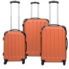 Orange 3 Pcs Luggage Travel Set Bag ABS+PC Trolley Suitcase