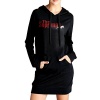 Ananlin Womens The Sopranos Sexy V Neck Long Sleeve Cotton Hooded Hoodie/Sweatshirt Casual Dress