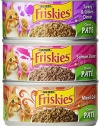 Friskies Wet Cat Food, Classic Pate, 3-Flavor Variety Pack, 5.5-Ounce Can, Pack of 24