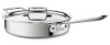 All-Clad 4403 Stainless Steel Tri-Ply Bonded Dishwasher Safe 3-Quart Saute Pan with Lid, Silver