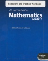 Holt McDougal Mathematics: Homework and Practice Workbook Grade 7