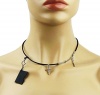 JOHN HARDY STERLING SILVER SMALL BAMBOO CROSS ON LEATHER CORD NECKLACE 103N BOX