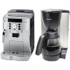 DeLonghi ECAM22110SB Compact Automatic Cappuccino, Latte and Espresso Machine and Capresso 484.05 MG600 Plus 10-Cup Programmable Coffee Maker with Glass Carafe Bundle