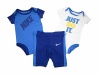 Boys Infant Nike 3 Piece Clothing Set (3-6 Months, Royal/Light Blue/White)