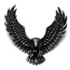 Epinki Unisex Pendant, Stainless Steel Eagle Necklace Black Silver 2022MM