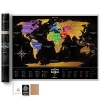Full Color Deluxe Scratch Off Map - Large Places I've Been World Travel Map - Great Scratchable World Map Gift For Any Traveller - Made From Durable Flexible Plastic to Last Longer by 1DEA.me