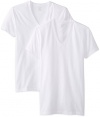 2(x)ist Men's 2-Pack Stretch Core V-Neck Shirt, White, Large