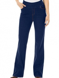 Women's Plus Size Tall, Smooth Wide-Waist Bootcut Comfort Jeans