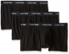 Calvin Klein Men's, Underwear Low Rise Trunks, 3 Pack Cotton Stretch, Black, Medium