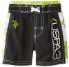 U.S. Polo Assn. Boys Solid Board Shorts With Floral Panels