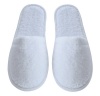 Arus Women's Turkish Terry Cotton Cloth Spa Slippers One Size Fits Most, White with Black Sole