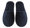 Arus Women's Turkish Terry Cotton Cloth Spa Slippers One Size Fits Most, Black with Black Sole