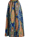 DH-MS Dress Floral African Print Navy Maxi Skirt