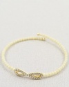 Karmas Canvas Rhinestone Infinity in a Single Line of Beads Bracelet
