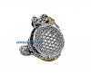 John Hardy St.silver & 18k Gold Naga 1.08 Ctw Diamond & Ruby Ring Size 7