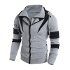 FAPIZI ❈ Men Coat ❈ Men Thickening Retro Long Sleeve Hoodie Jacket (XL, Gray)