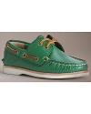 Frye Boys' Sully Boat Shoes Green 6 D(M) US