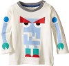 Fendi Kids Baby Boy's Long Sleeve T-Shirt w/ Monster Logo Graphic (Infant) White Multi T-Shirt 18 Months