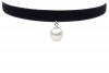 Cozylife 3/8 Girls Black Velvet Gothic Choker Necklace with Seashell Pearl Pendant (White)