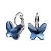 [Deal of the Day]T400 Jewelers Dream Chasers Butterfly Hoop Earrings with Swarovski Elements Crystals