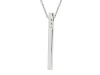 Fronay Collection Silver Bar Necklace with Cubic Zirconias: 30 Long Lariat Style